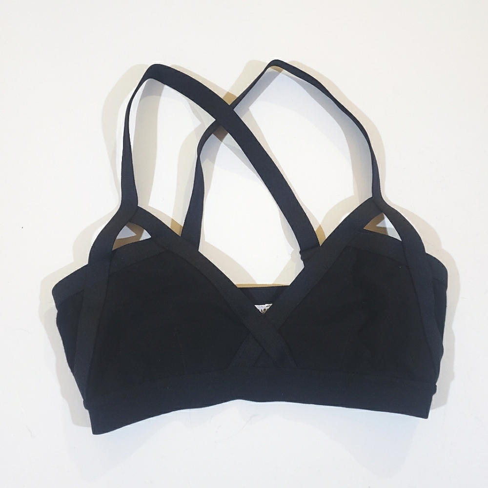 Community Aritzia Bralette Sports Bra Black Bandage Style Size Small